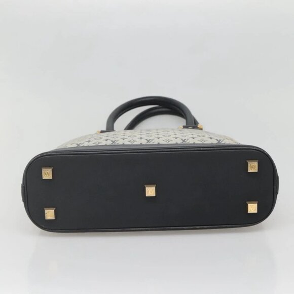 LOUIS VUITTON Monogram Mini Alma Haut Hand Bag Blue M92202 LV Auth 140886 - Picture 7 of 16